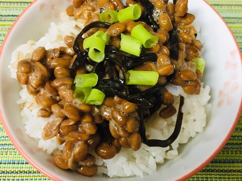 塩昆布入り納豆ごはん